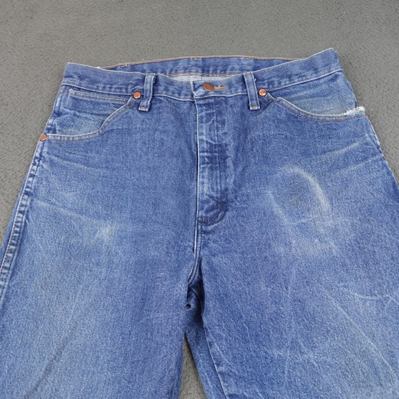 Vintage Wrangler Jeans Mens 34x31 (32x29) Blue Cowboy Denim 13MWZ Western - Picture 3 of 10
